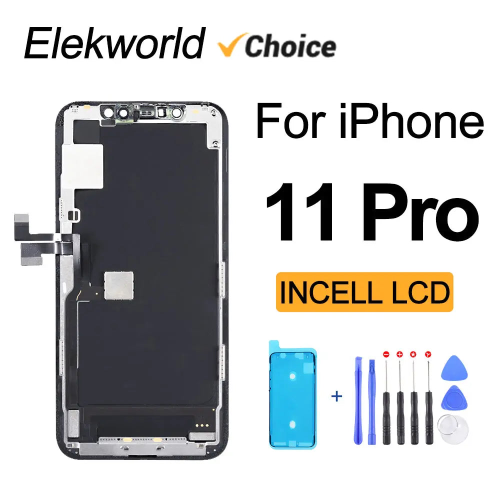 Elekworld Best Choice incell LCD for iPhone 11 Pro Display Screen With 3D Touch Digitizer Assembly No Dead Pixel Replacement