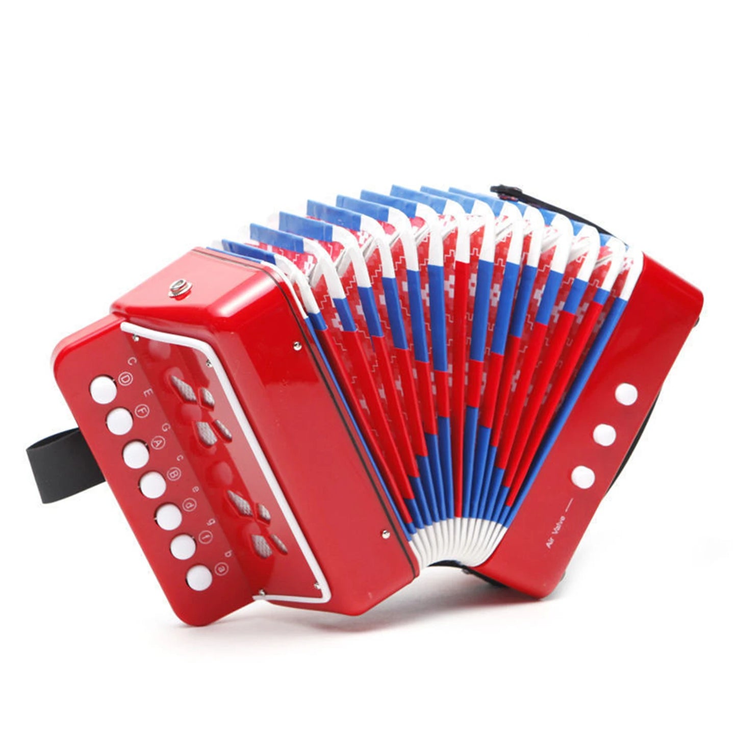 KKMOON Kids Accordion Mini Toy Musical Instruments 7 Keys Button Pink Rose Red White For Child Children Toddlers Beginners