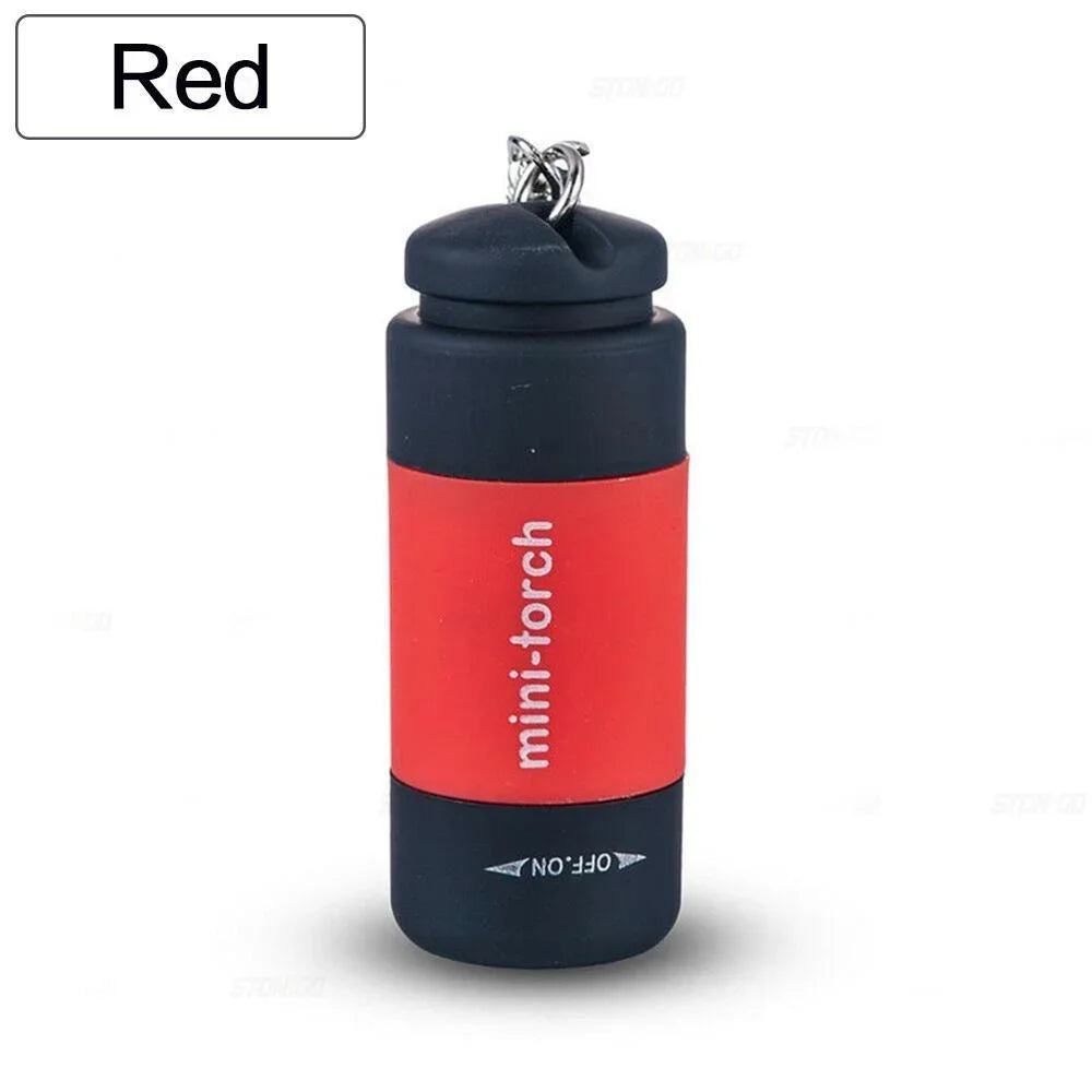Pocket Keychain Flashlight Waterproof Outdoor Hiking Camping Mini FlashlightUSB Rechargeable LED Multifunctional Strong Light