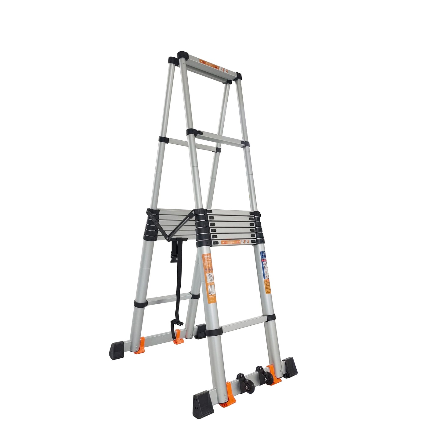 ZC1-Portable Indoor/Outdoor Folding Telescopic Ladder Aluminum Alloy Step Folding Combination Industrial Domestic Ladder