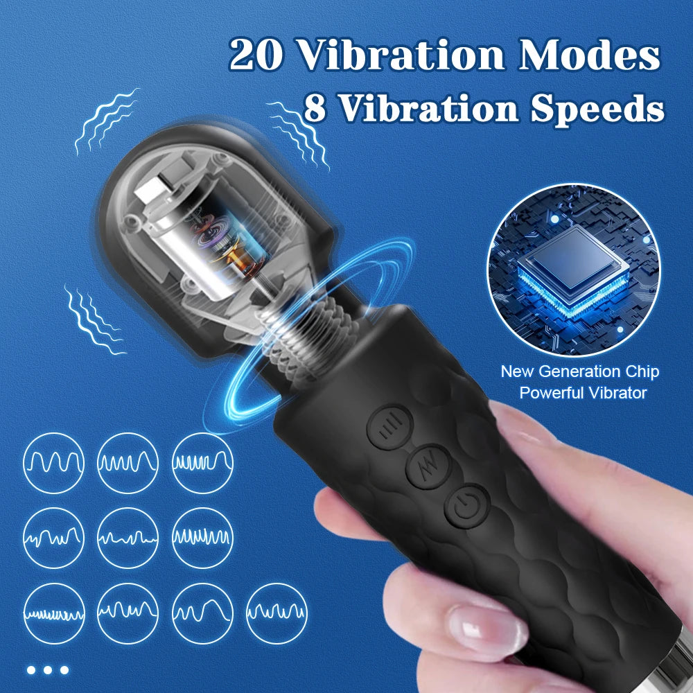 20 Speeds Vibrator Sex Toys for Woman Dildo Magic Wand Anal Clitoris Stimulator Wireless Vibrator Female Masturbator Sexy Toys