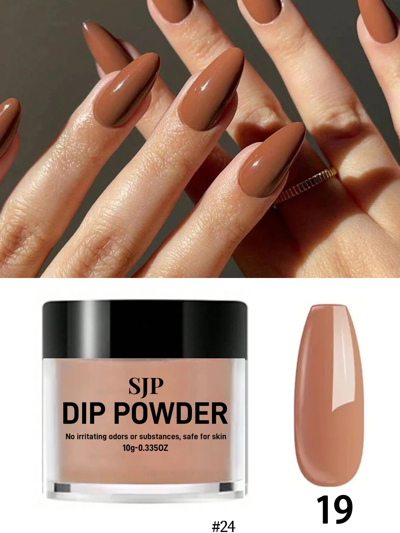 10 G Nail Dip Powder for French Manicure, Color Dip Powder, Suitable for Home Nail Salon DIY, Long Lasting, No Curing Manicure L