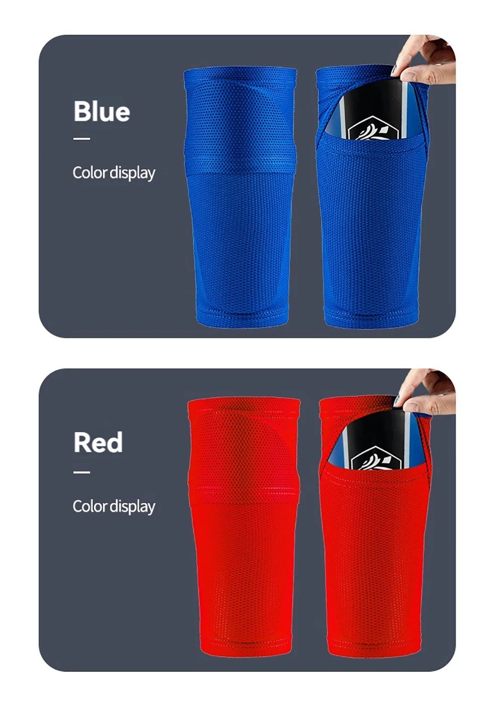 Loogdeel New Soccer Shin Guards Sleeves for Kids Youth Adults- Sleeves for Footoall Games,Sleeves with Optimized lnsert Pocket