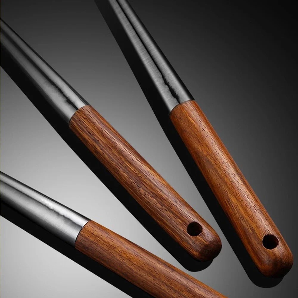 4Pcs Stainless Steel Spatula Spoon Wood Handle Cooking Shovel Ladle Kitchen Utensils Baking Cooking Tools Kitchenware Cookware