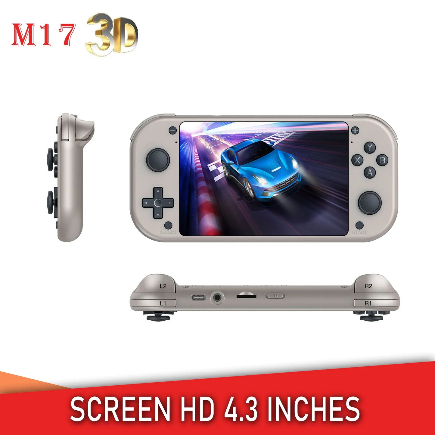 M17 Handheld console Console 4.3 inch LCD screen Retro Portable Video Game 20000 + Built-in 25 Simulator Video Player