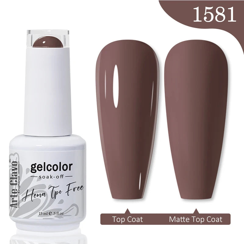 Arte Clavo HEMA TPO FREE Gel Nail Polish Jelly 15ml LED Nail Gel Hybrid Varnish Matt Top Base Coat Nail Art Gellak Primer