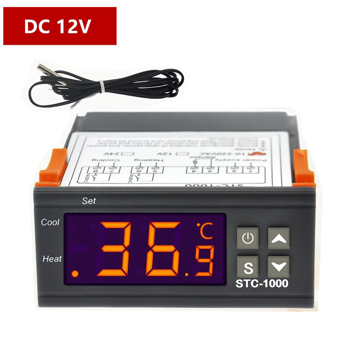 STC-1000 220V 12V 24V Digital Temperature Controller Thermostat Thermoregulator Incubator Relay LED 10A Heating Cooling Tools