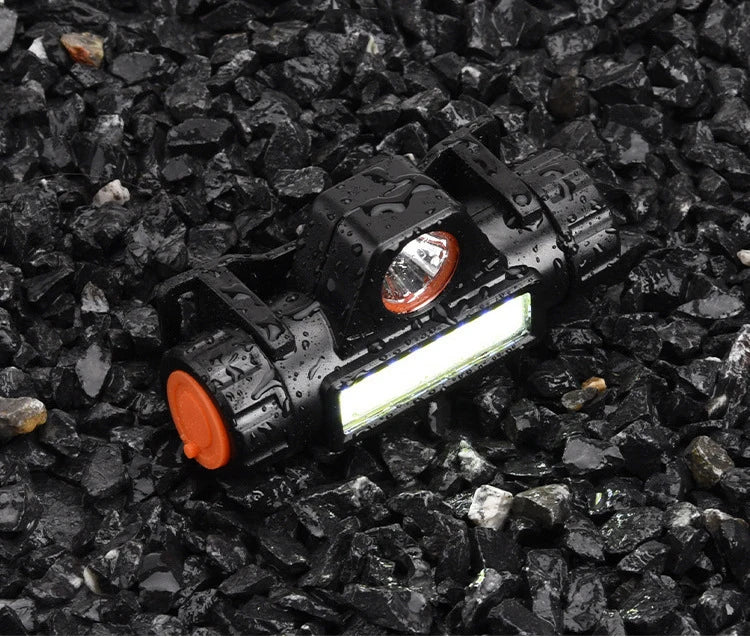Outdoor Headlights with Long Battery Life and Strong Light LED Night Fishing Charging Head Mounted Magnetic Flashlight