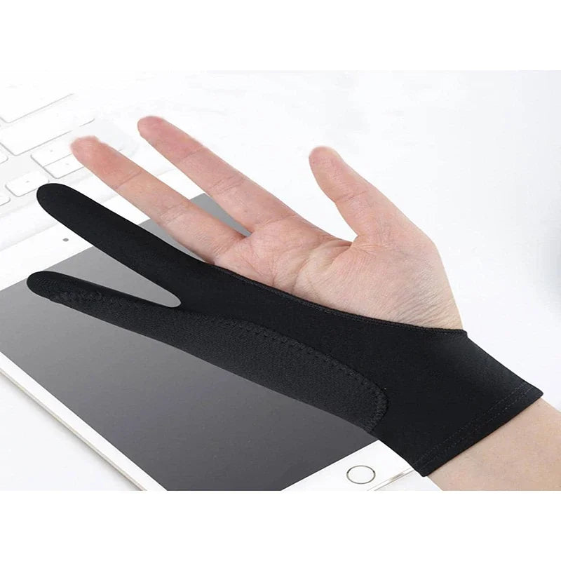 1/2 Layers Art 2 Finger Anti-mistouch Painting Sketch Gloves Screen Touch Glove Artist Drawing Glove Drawing Tools for Artist