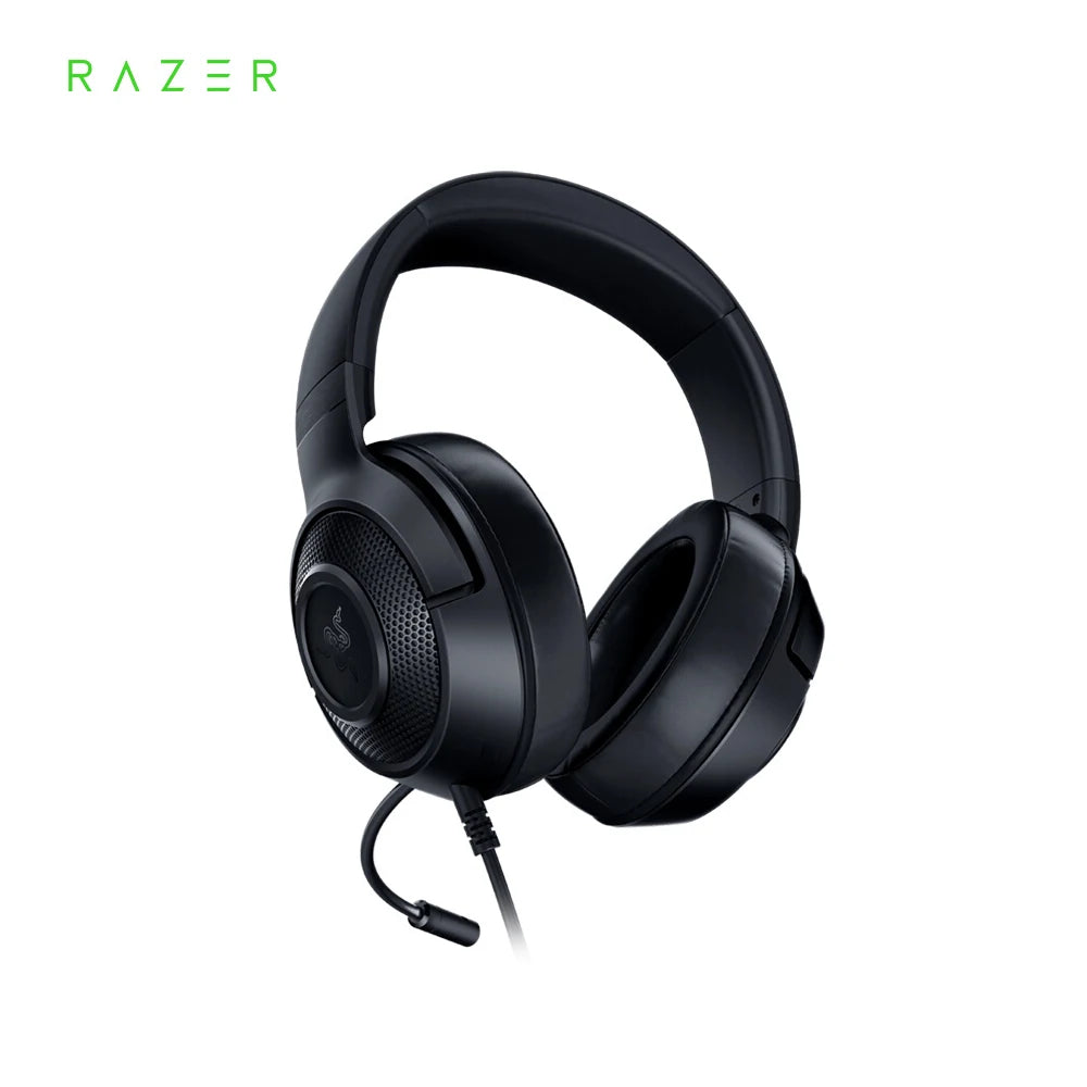 Razer Kraken X Essential Gaming Headset 7.1 Surround Sound Headphone Bendable Cardioid Microphone 40mm Driver Unit Headphones