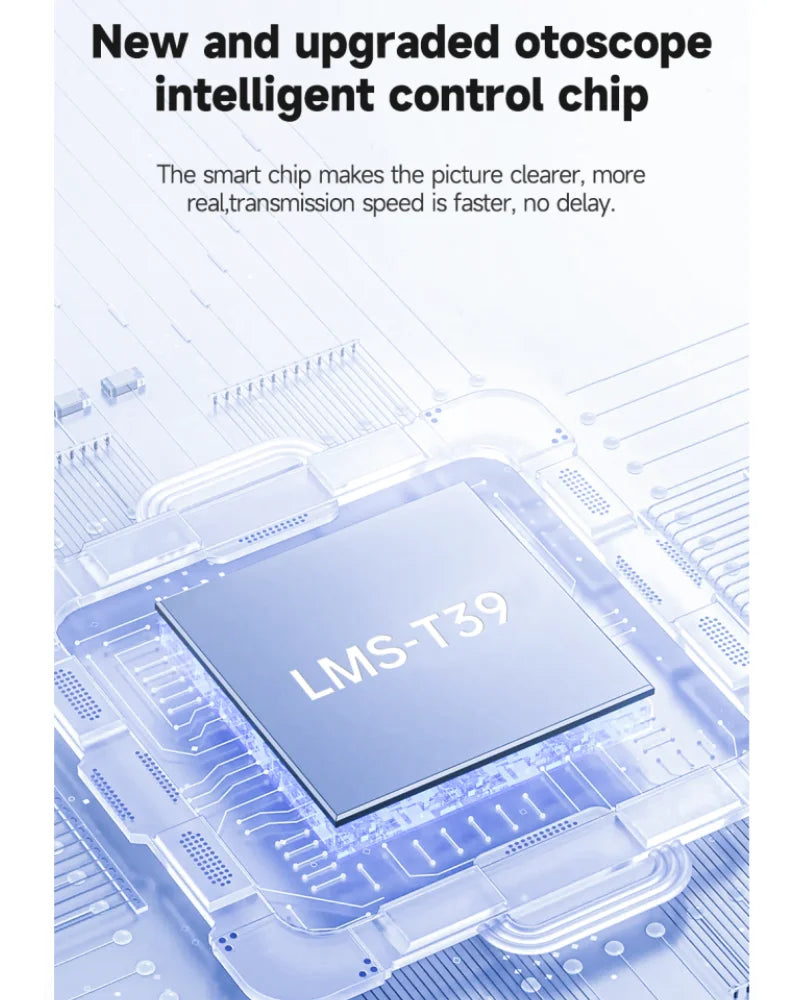 New 3.9mm 1080P HD Wireless Otoscope Ear Camera Ear Clearing Scope With 6LEDs for Kids and Adults Support Android and iPhone