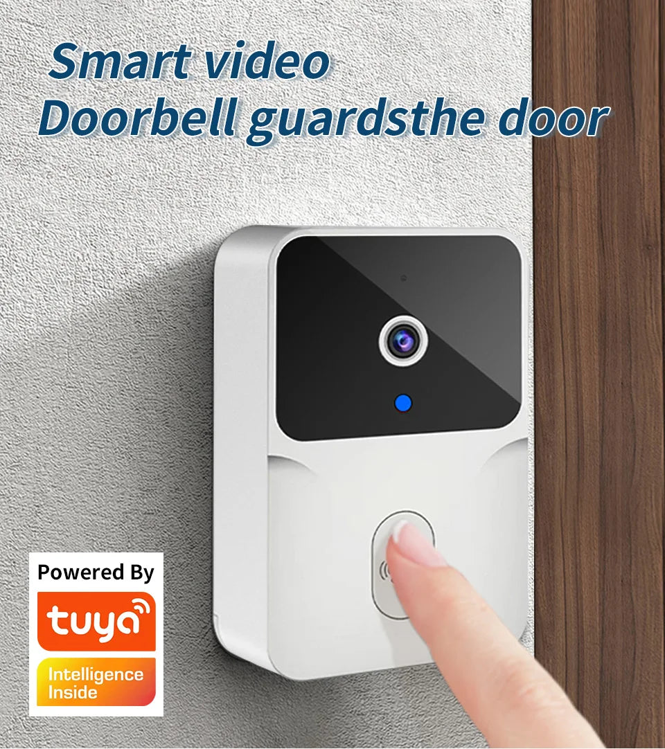 Tuya Smart Wifi Video Doorbell Wireless HD Camera PIR Motion Detection IR Alarm Security Smart Home Door Bell Intercom
