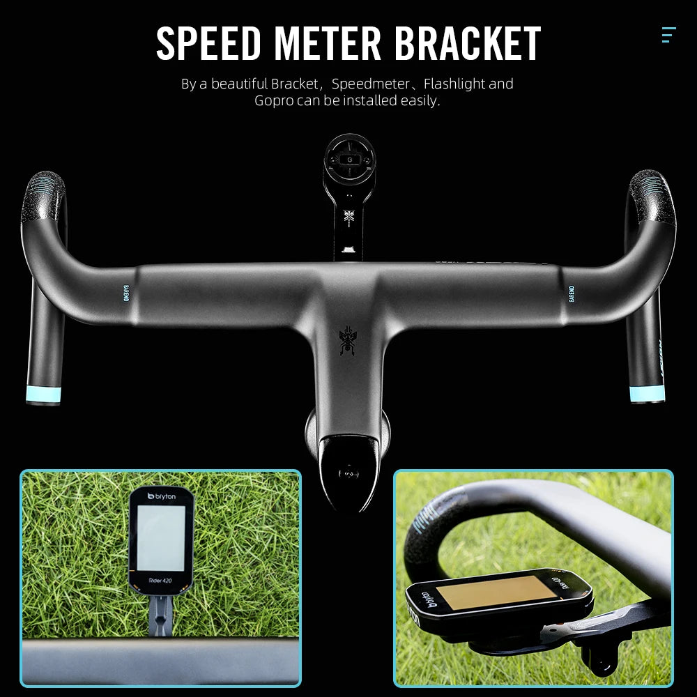 LEXON VERO Full Carbon Road Bike Handlebar Full Inner Cable Urltra-Light Bicycle Racing Handlebars Cycling Product Accessories