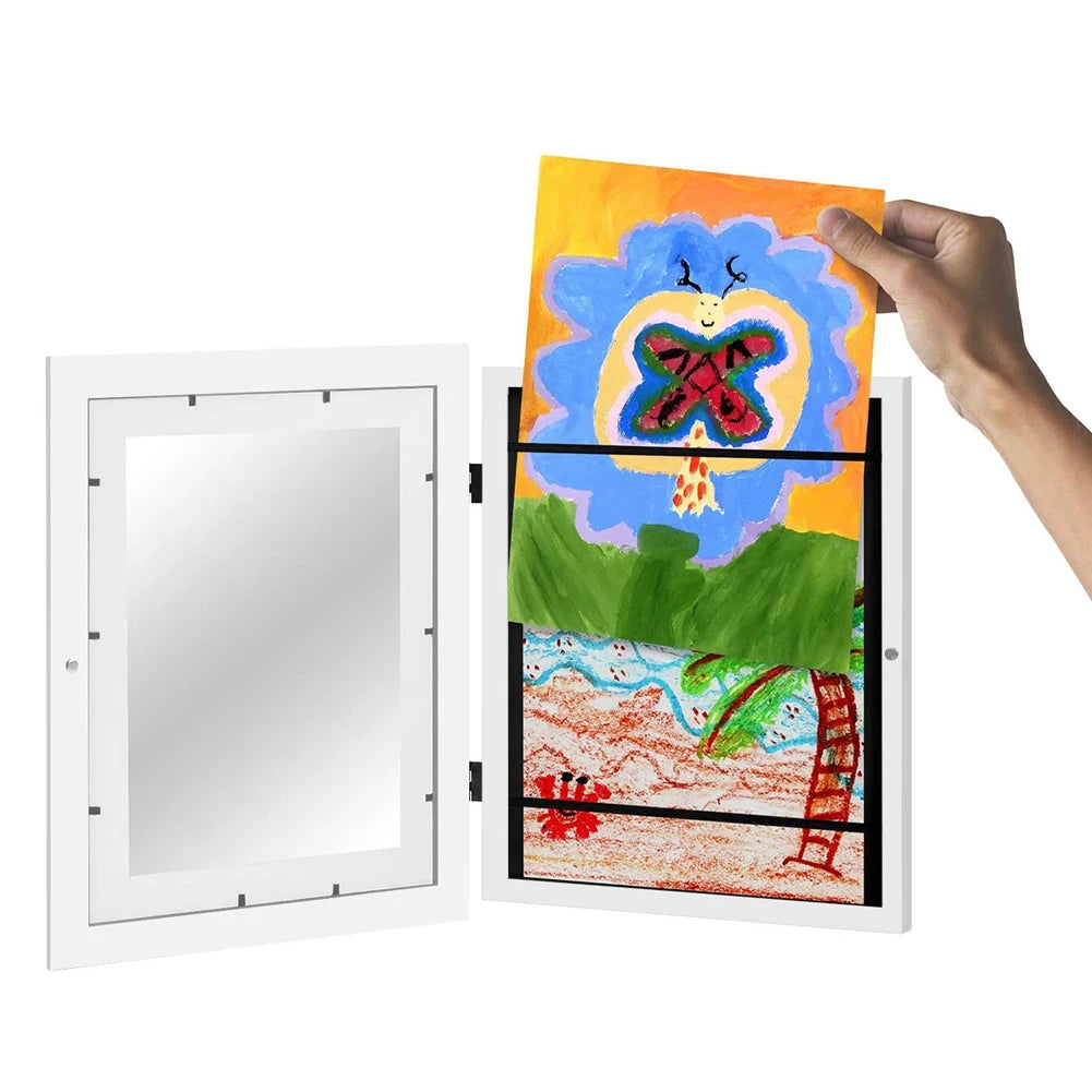 A4 Paper Kids Art Frames Magnetic Front Open Changeable Display Home Decor Kids Frametory for Poster Photo Drawing Pictures Gift