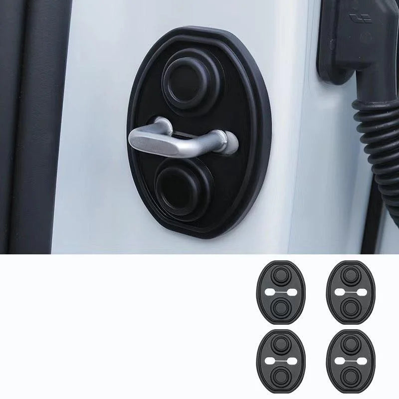 Upgrade Car Door Closing Shockproof Silicone Cushion Mute Shock Absorber Protective Covers Car Door Latch Accessories