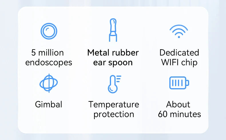 Wireless Ear Wax Cleaner with Camera Safe Earwax Removal Endoscope with Camera Luminous Ear Cleaner Ear Cleaning Tools Ear Care