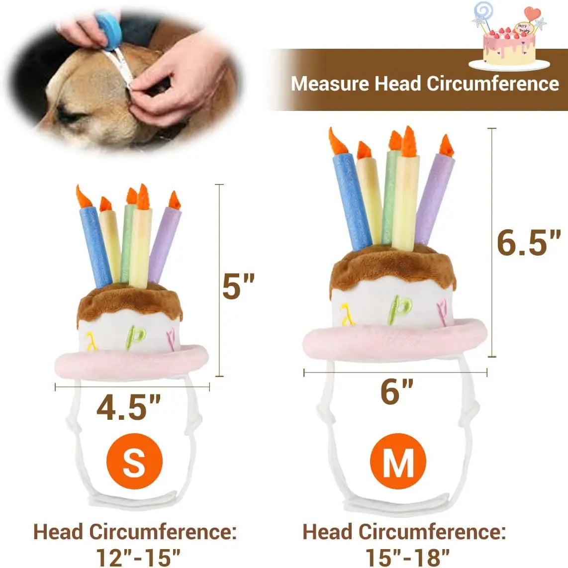 Pet Puppy & Cat Birthday Cake Hat,Holiday Pet Costume Cat Birthday Hat Small Dog Birthday Cake Hat Dog Birthday Party Supplies