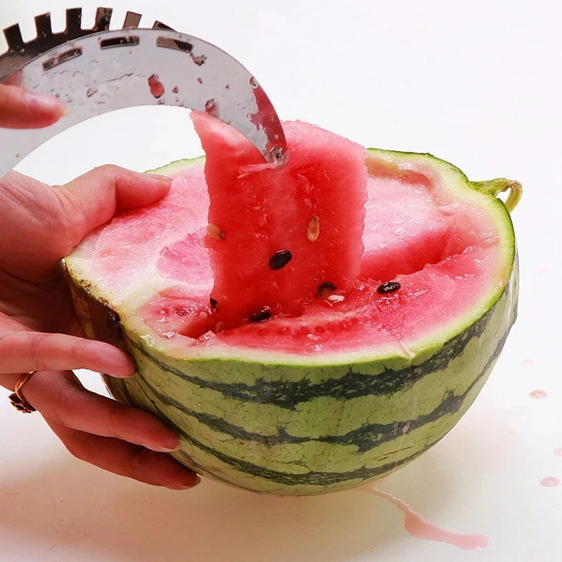 Multi Functional Watermelon Slicer Watermelon Cutting Tool Splitter Stainless Steel Creative Kitchen Accessory Small Tool