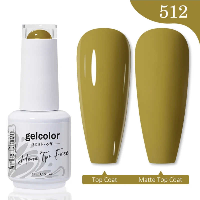 Arte Clavo HEMA TPO FREE Gel Nail Polish Jelly 15ml LED Nail Gel Hybrid Varnish Matt Top Base Coat Nail Art Gellak Primer