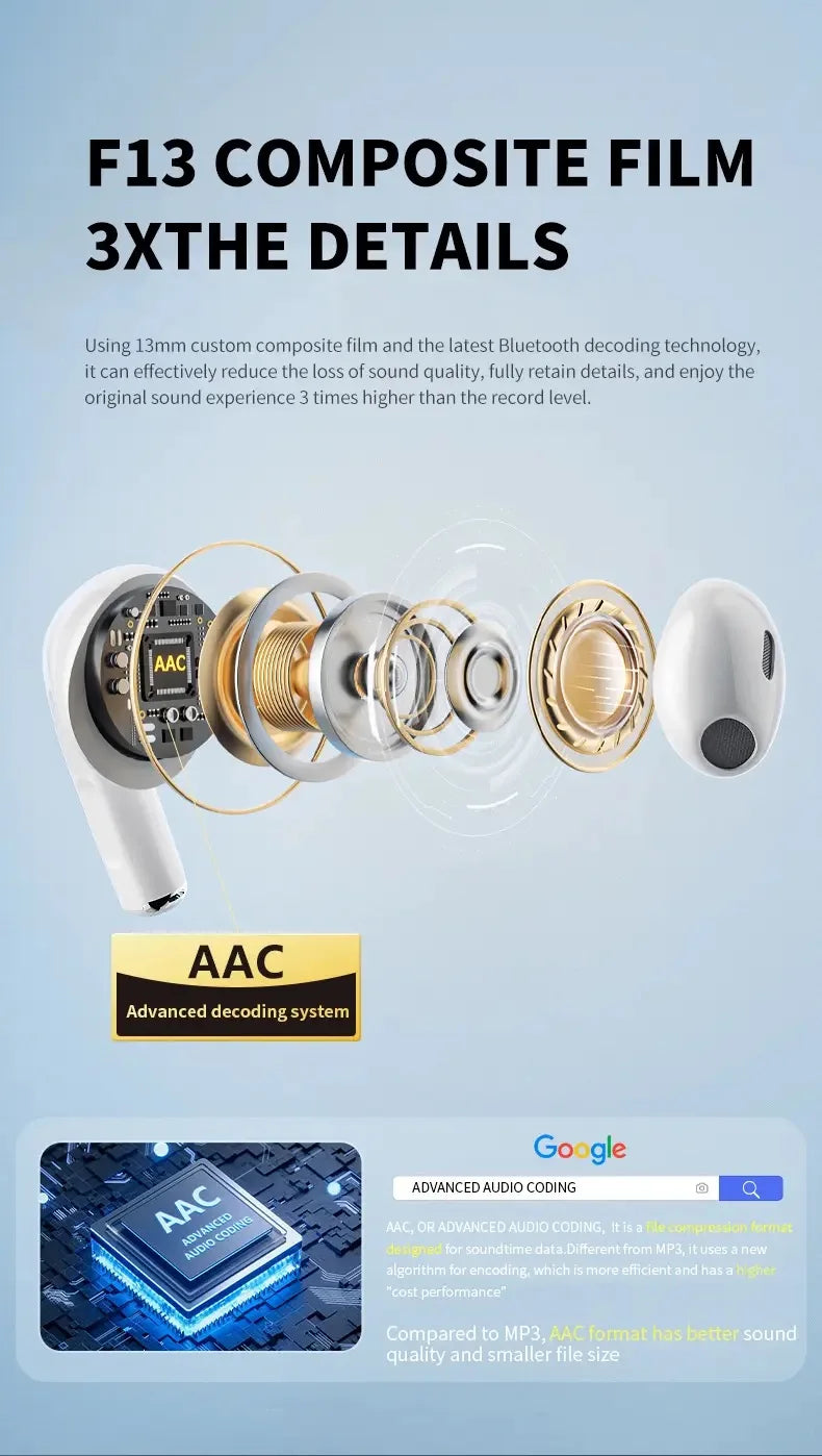 Original AIR ANC Noise Reduction Bluetooth Earphones Microphone wireless earbuds TWS Long battery life Pod Spatial Audio PRO