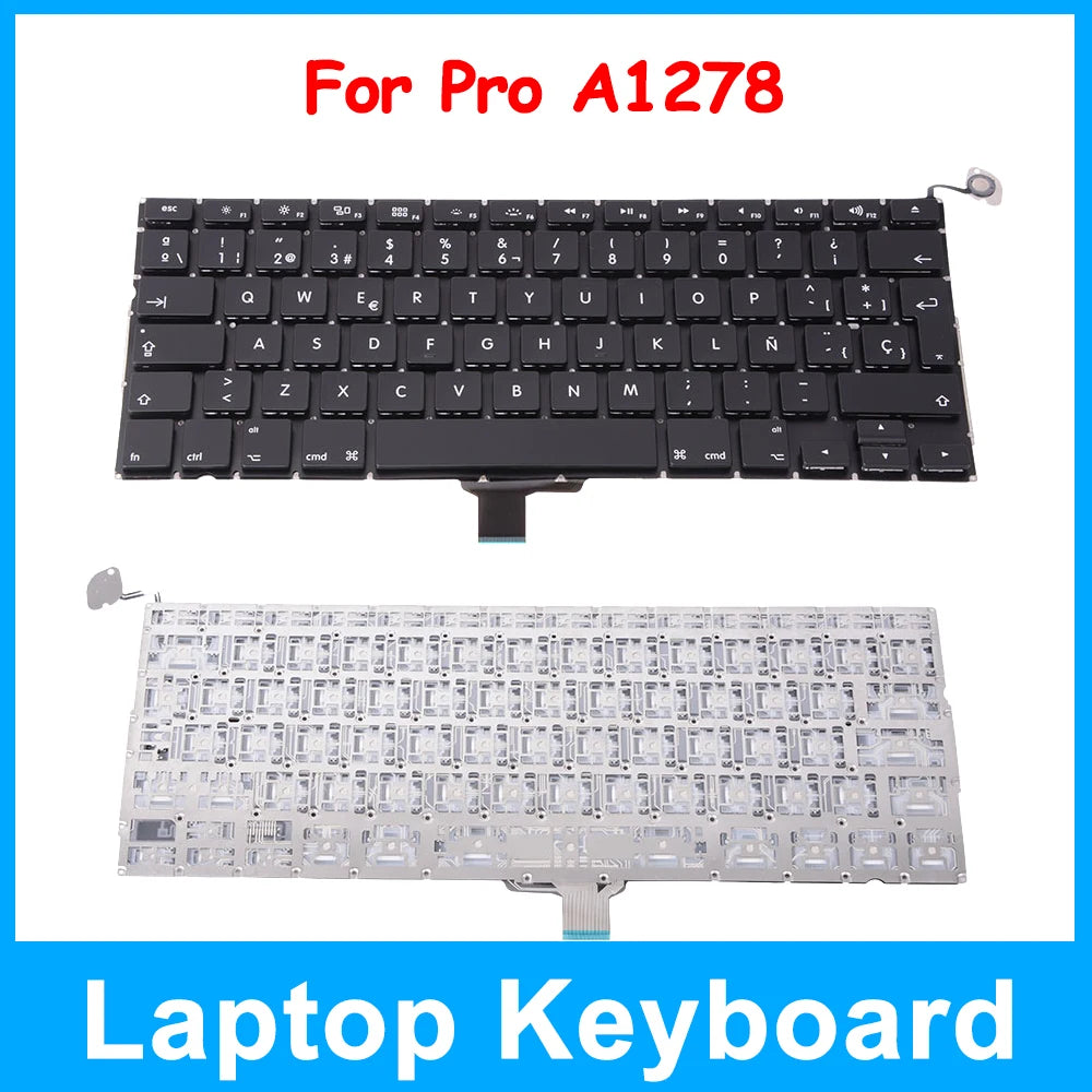 OEM A1278 keyboard For Macbook Pro A1278 UK US Spanish Russian French Slovak Laptop Replacement Part
