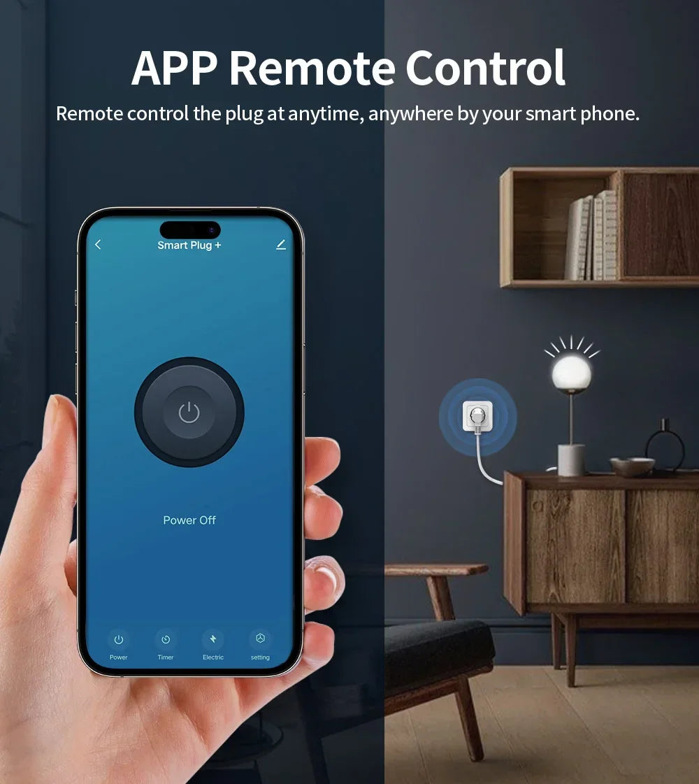 TNCE Tuya Smart Home Socket WiFi/Zigbee 16/20A EU Plug Outlet Remote Control Timer Power Monitor Support Voice Google Home Alexa