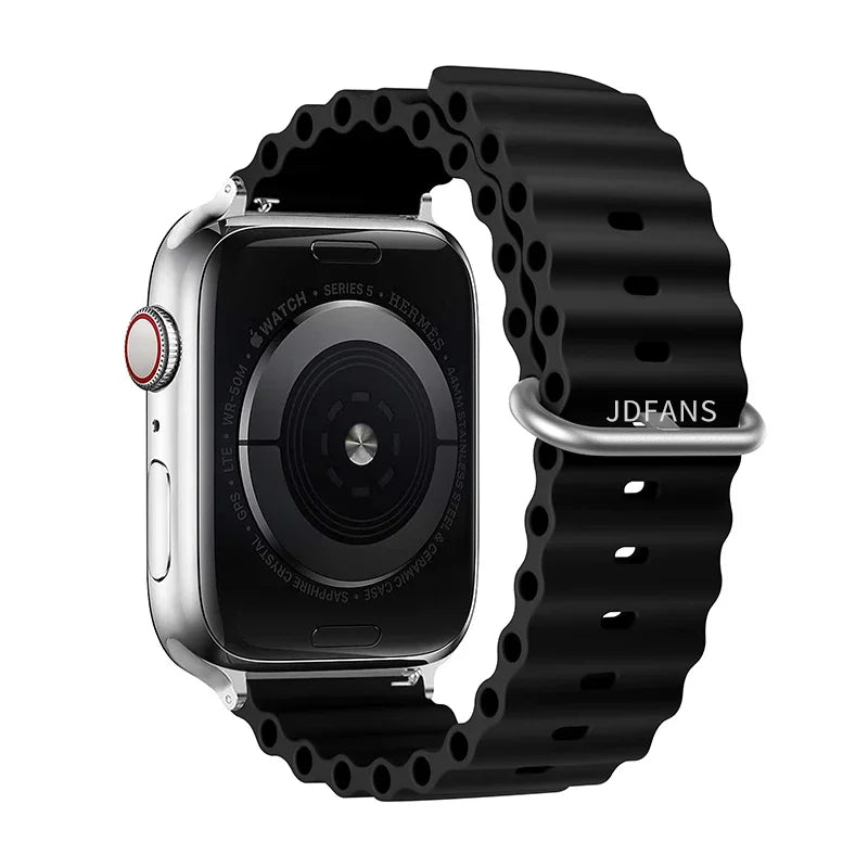 Ocean Band for Apple watch Ultra Series 10 9 7 8 5 6 SE 49mm 45mm 46mm 42mm 44mm 40mm 41mm Silicone bracelet correa iWatch Strap