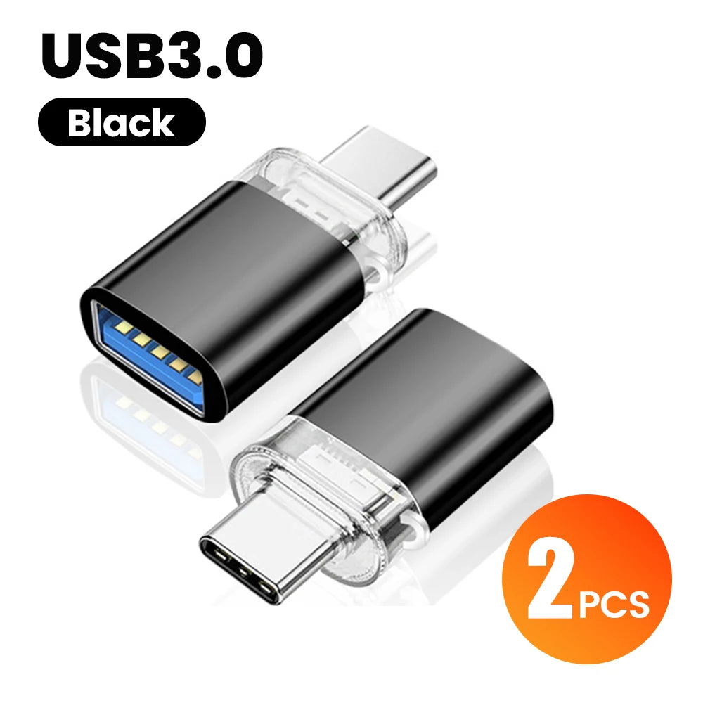 Mini OTG Type C to USB Adapter 3.0 USB C Male To USB A Female Data Connector For iphone 15 16 Xiaomi Samsung Huawei PC Laptop