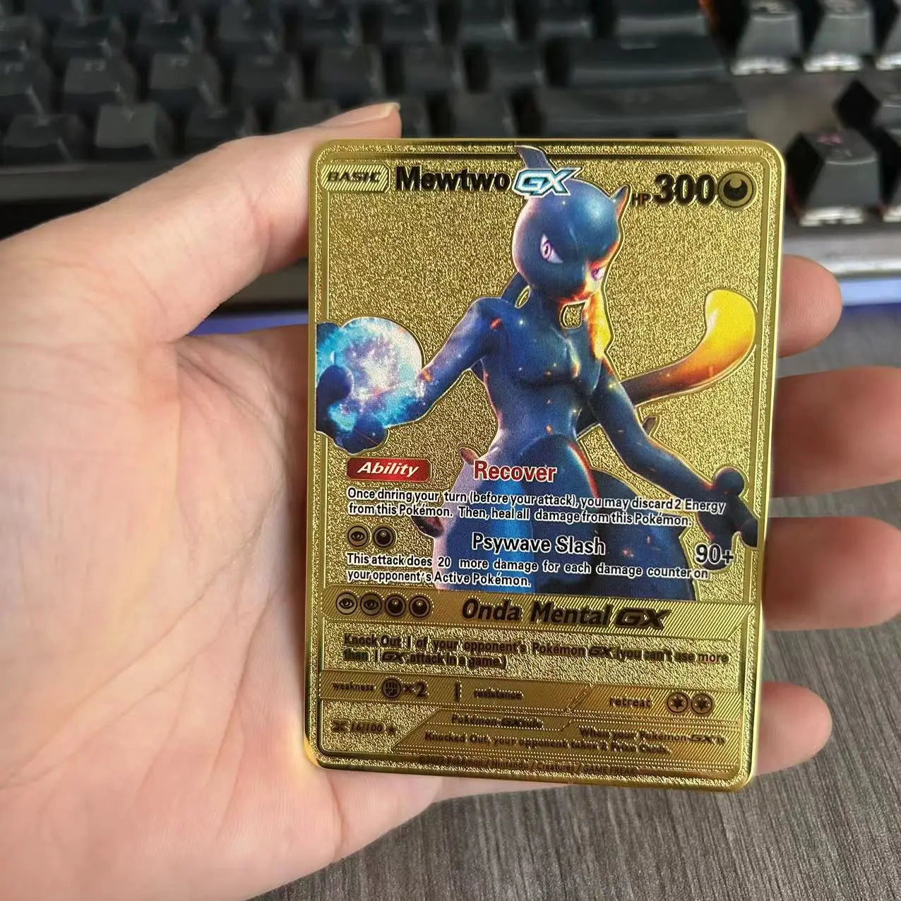 10000 Arceus Vmax DIY Golden Pokemon Cards in Spanish Iron Metal Pokmo Letters Kids Gift Game Collection Cards