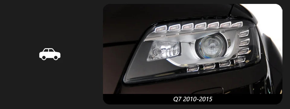Car Lights for Audi Q7 Q7L Headlight 2006-2015 Q7 Head Lamp Drl Projector Lens Automotive Accessories