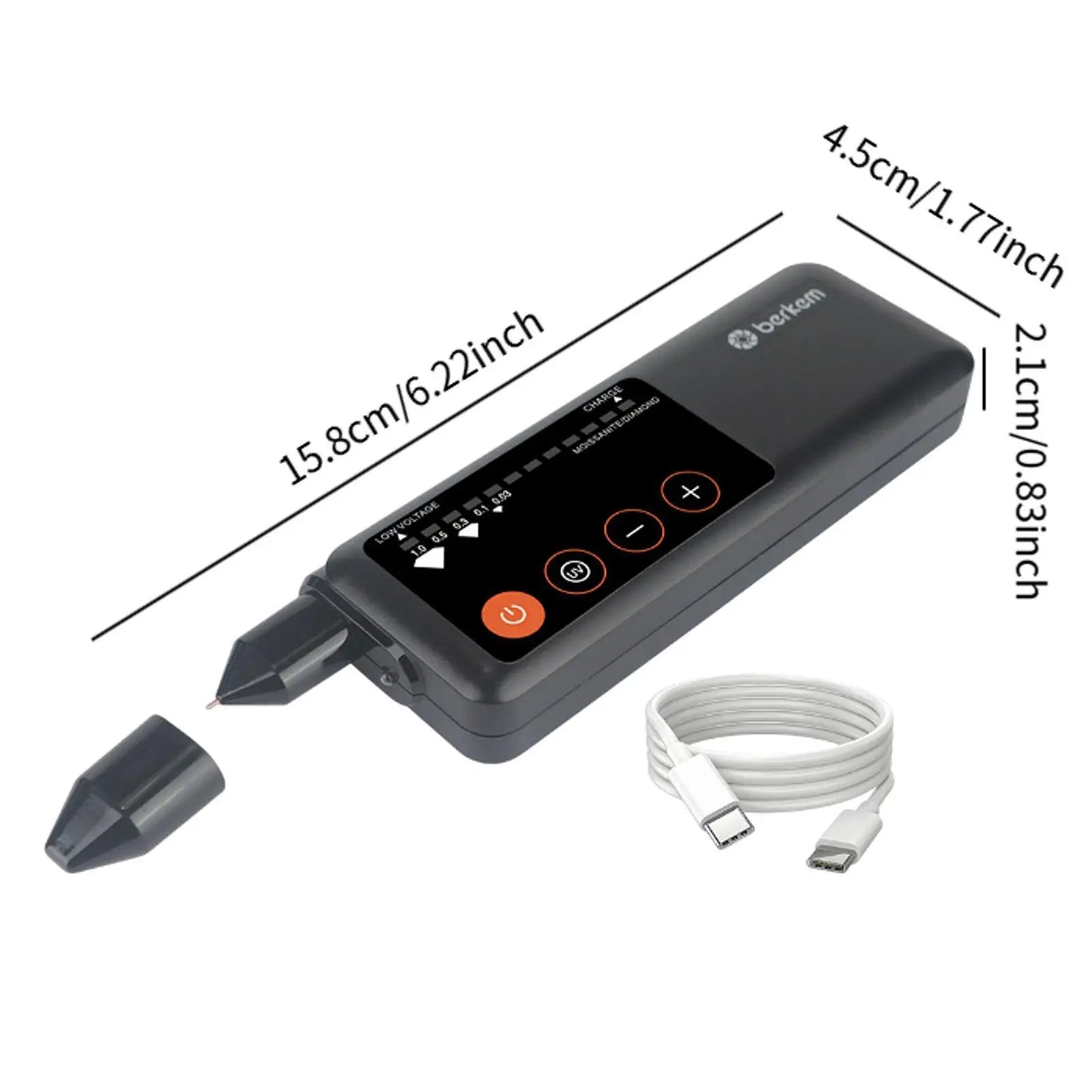 Diamond Tester with USB Electronic Professional Stone Hardness Portable Testing Pen Tool for Novice and Expert Stone Moissanite