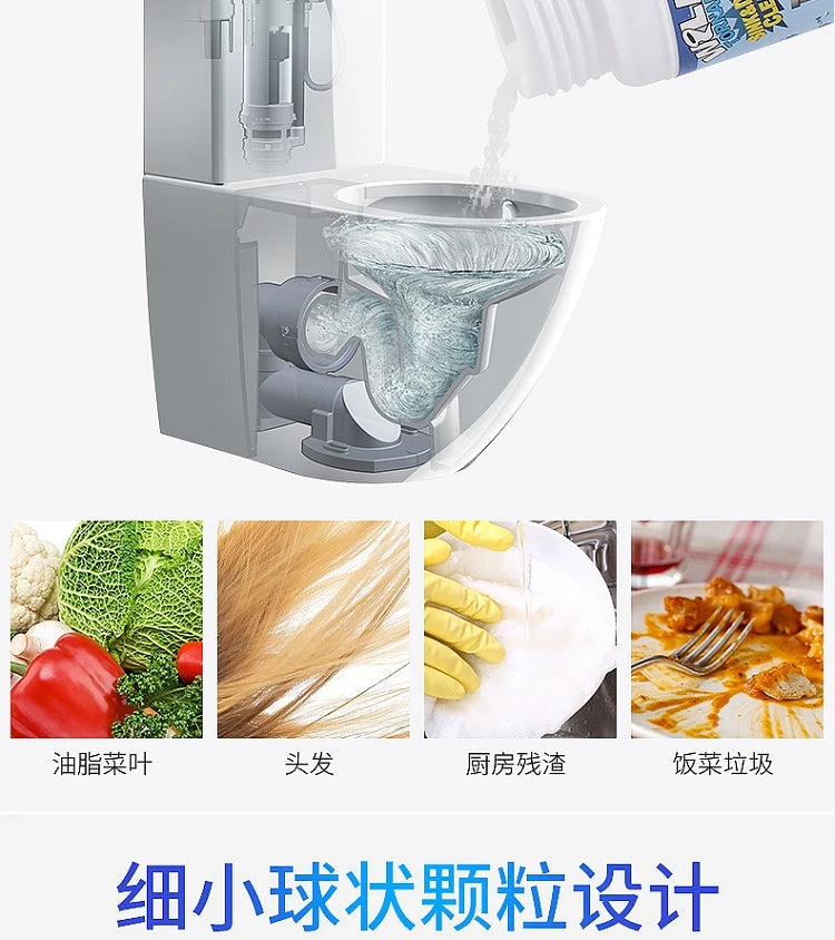100g Powerful Sink Drain Cleaner High Efficiency Clog Remover Kitchen Sewer Power Pipe Channel Powder Cleaning Tools