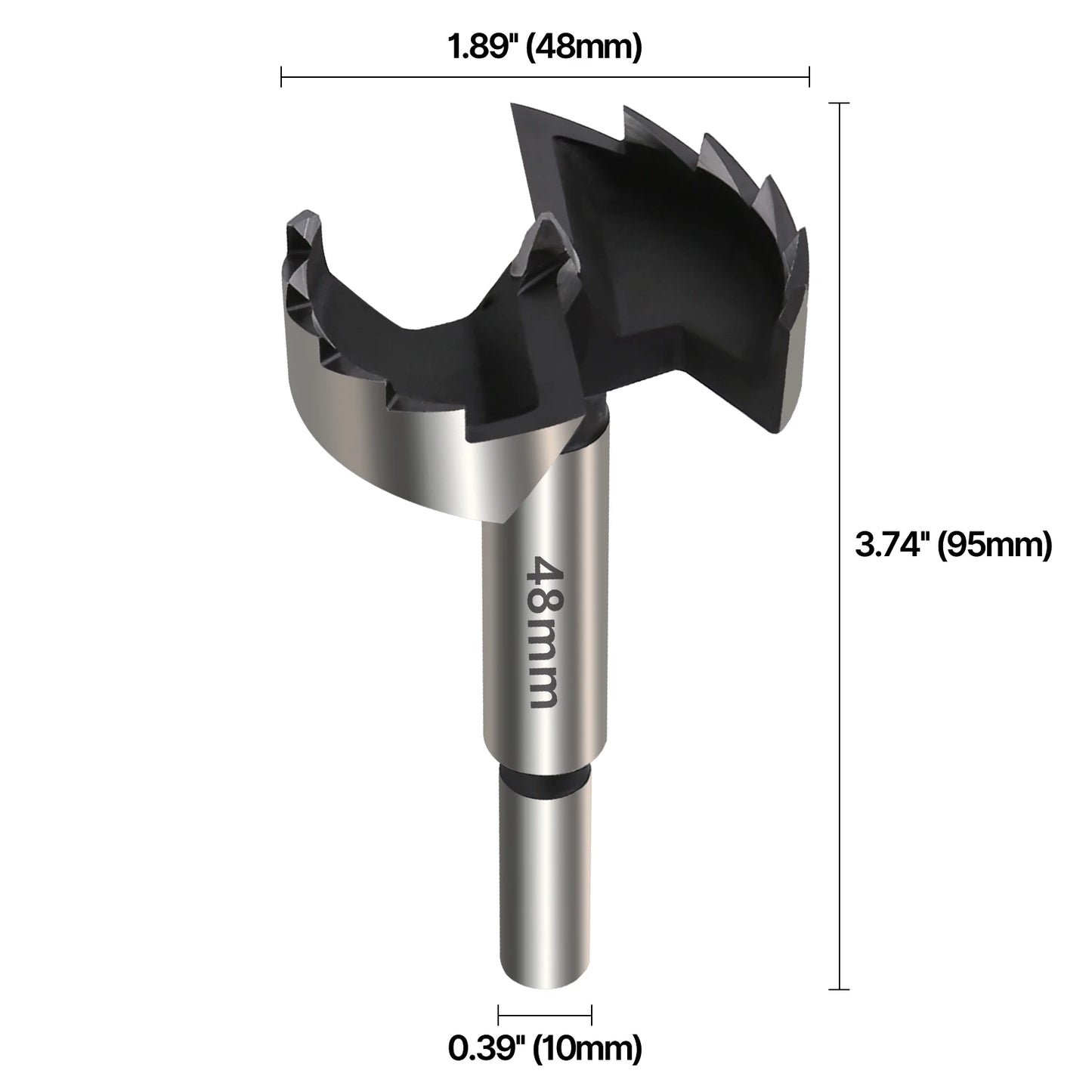 Vearter 1Pc 6mm-100mm Forstner Woodworking Tools Hole Saw Hinge Boring Drill Bits Round Shank High Carbon Steel Cutter