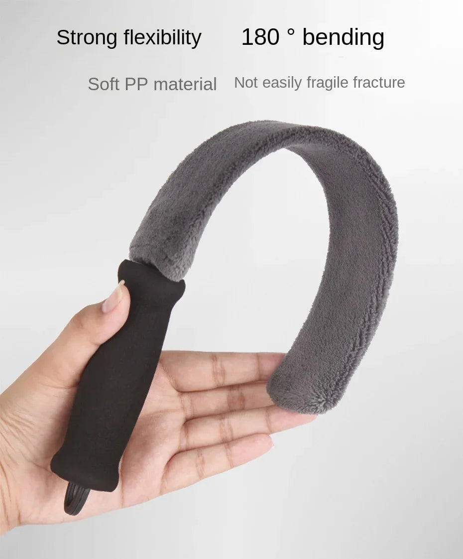 Car Cleaning Duster Microfiber Brush Air Conditioner Vent Cleaner Air Outlet Cleaning Brush Wet/Dry Use for Car Wash Accessories