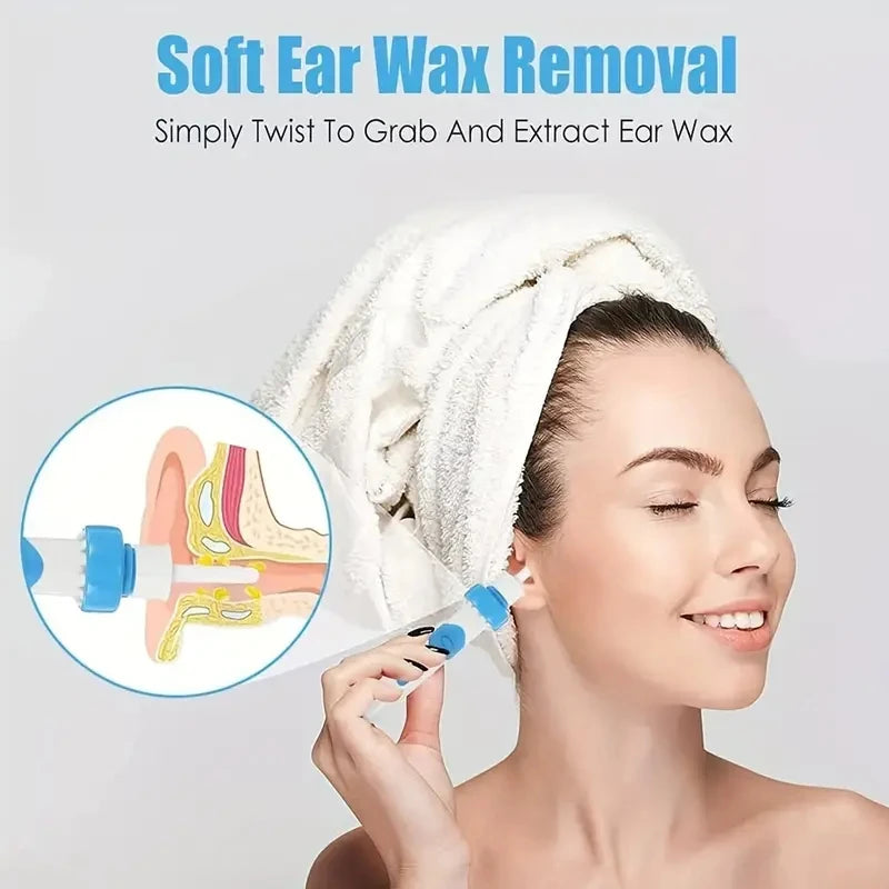 1pcs Portable Automatic Earwax Removal Kit Electric Earwax Vacuum Suction Electric Earpick Kit Remover Ear Wax Cleaning Earspoon