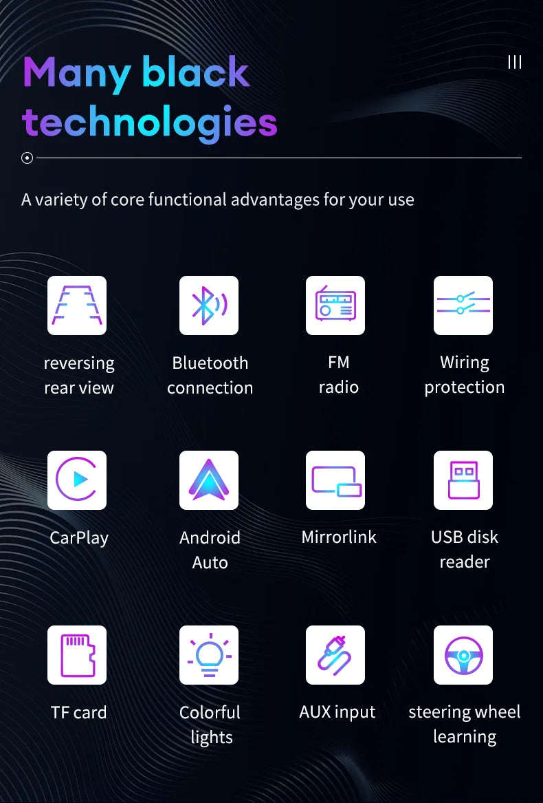 Acodo 2din Stereo 7inch Wired Carplay Radio Touch Screen Automotive Multimedia Bluetooth USB TF FM Radio Autoradio MP5 Player