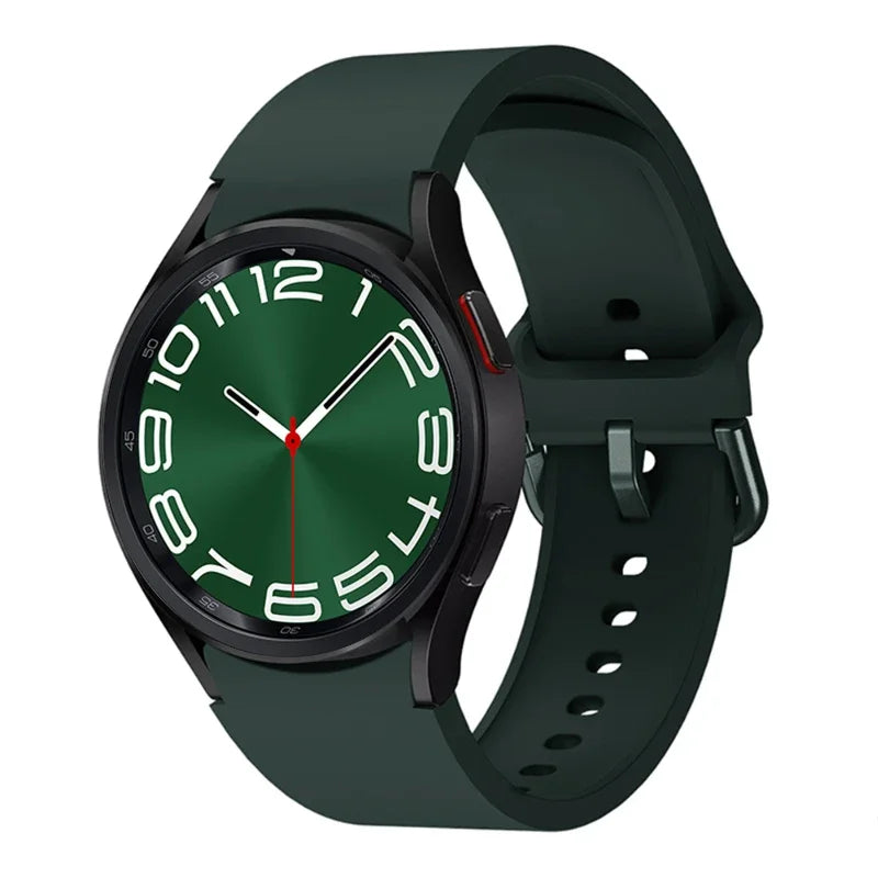 Original Silicone Band for Samsung Galaxy Watch 7 6 5 4 40mm/44mm 5Pro No Gap Bracelet Galaxy Watch 6/4 Classic 46mm 47mm Strap