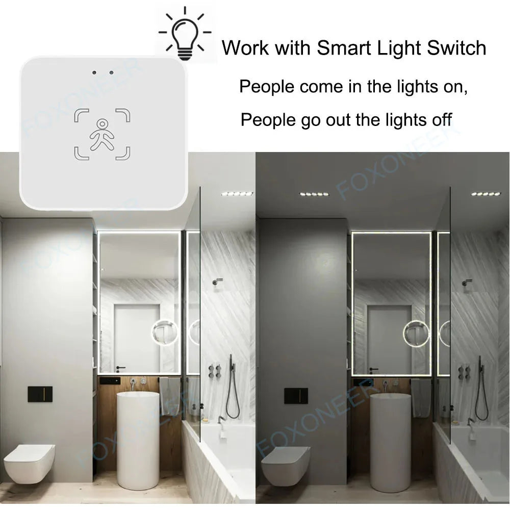 WiFi / Zigbee Smart Human Presence Sensor,Luminance/Distance Detection, Tuya Smart Life Home Automation,For Z2M Alexa, Google