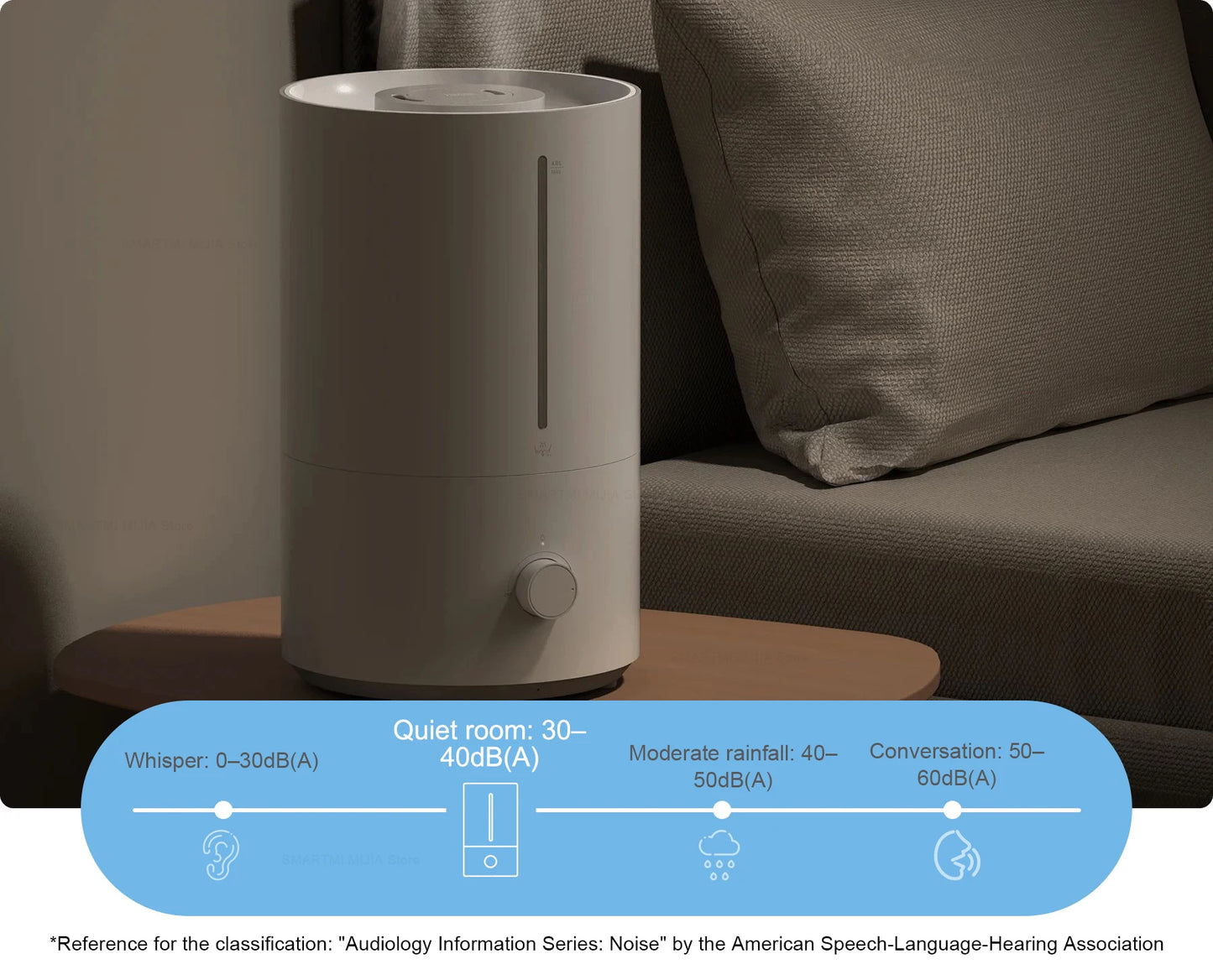 XIAOMI MIJIA Humidifier 2,Top Fill 4L Supersized Cool Mist Humidifier,30H Runtime,Silver ion antibacterial,For Home, Large Room