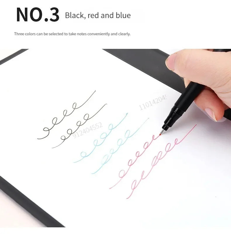 8pcs Erasable Whiteboard Pen 0.5mm Fine Point Black/Blue/Red Ink Blackboard Marker School Office Art Writing Stationery