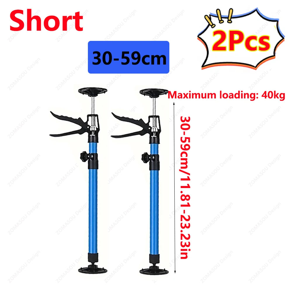 1-2Pcs Labor-Saving Telescopic Support Rods Jack Bar Drywall Door Lift Support Construction Tool for Cabinet Stairs Porches Deck