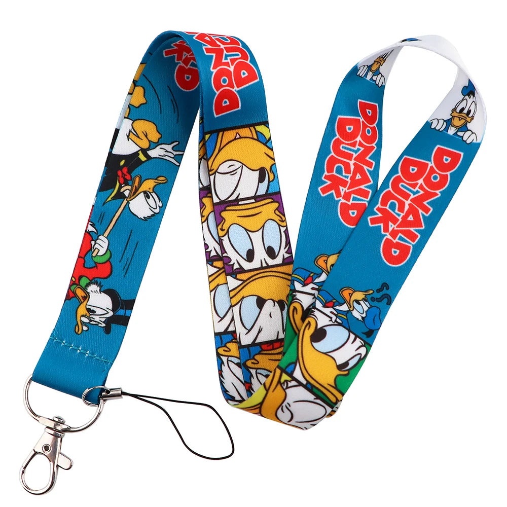 KKZ004 Mickey&Minnie Stitch Lanyard For Keys Keychain Badge Holder ID Credit Card Pass Hang Rope Lariat Phone Charm Gift