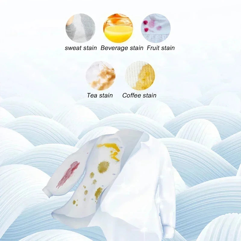 90pcs Portable Laundry Sheet Fruit Crystal Laundry Bubble Paper Cleaning Sheet Strong Decontamination Scent Lasting Random color
