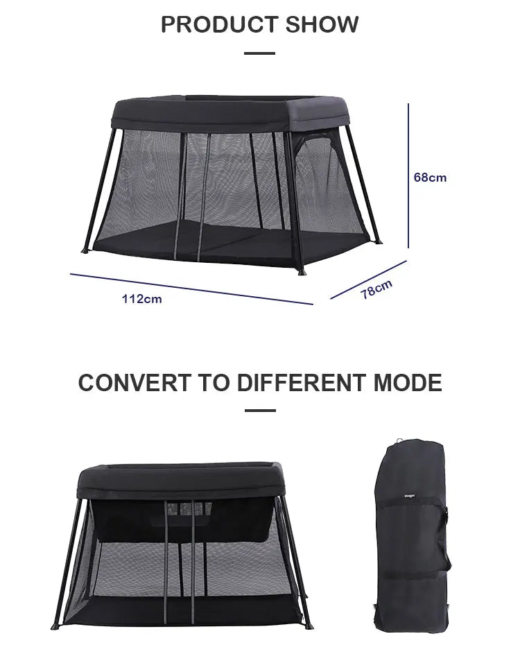 Outdoor Mini Folding Safety Infant Portable Playyards Baby Sleeping Bedside Bassinet Foldable Playpens Bed Cot Travel Baby Crib