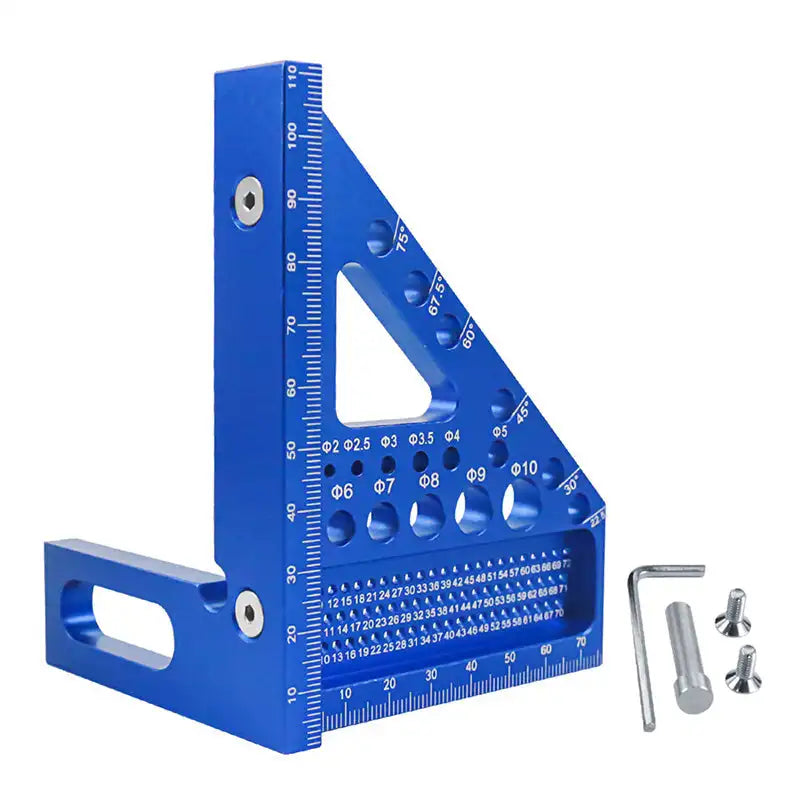Woodworking Square Protractor Aluminum Alloy Miter Triangle Ruler High Precision Layout Measuring Tool for Engineer Carpenter