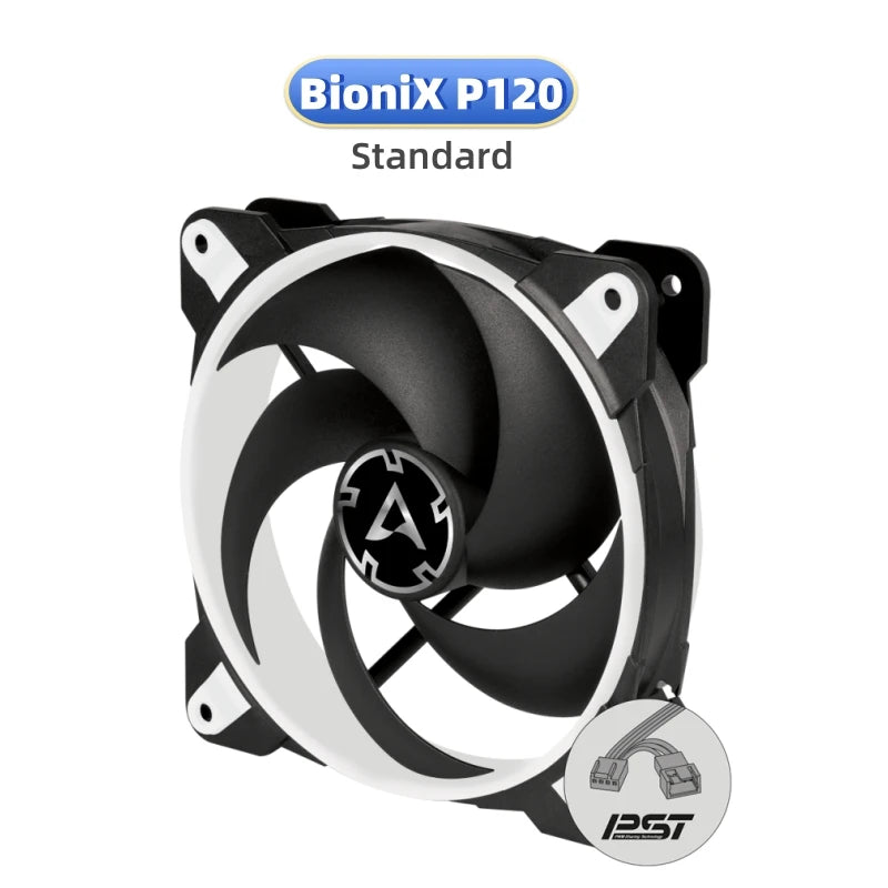ARCTIC BioniX P120 120mm Gaming Case Fan with PWM Sharing Technology (PST), Pressure-optimised, Quiet Motor, Speed:200-2100 RPM