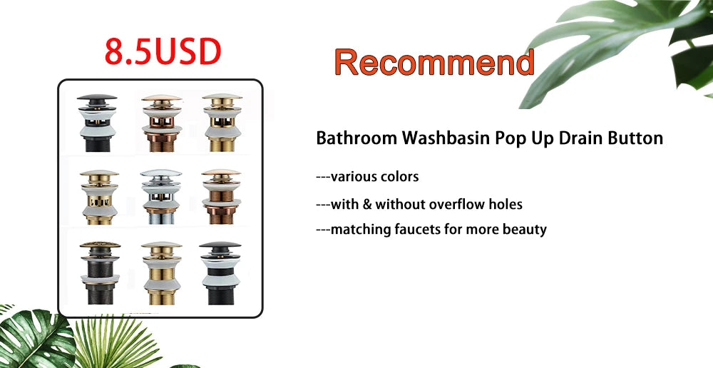 Modern Basin Faucet Brushed Gold Black Silver Faucet Deck Mounted Basin Sink Tap Mixer Hot & Cold Brass Tap for Bathroom