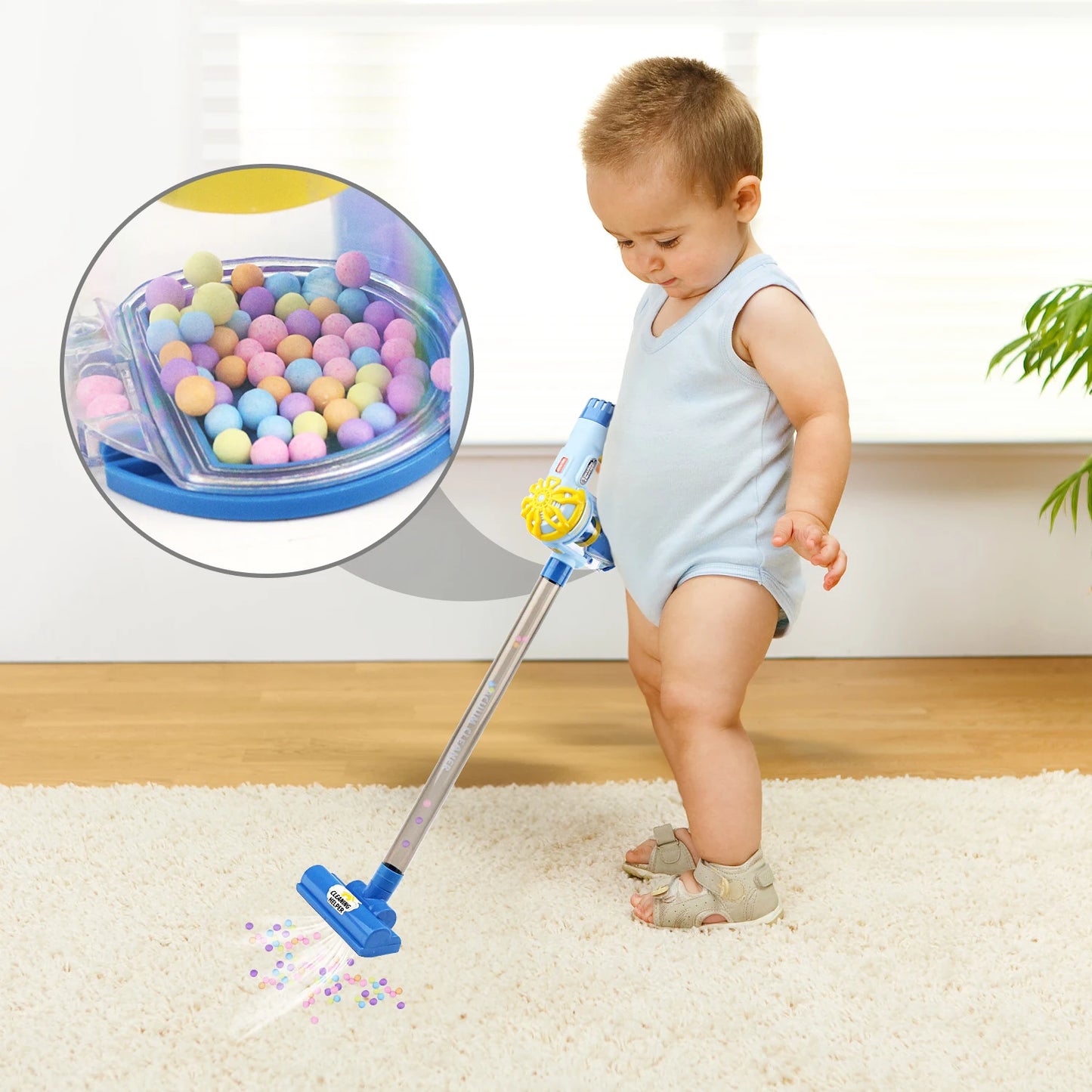 Children's Fun Play Home Simulation Electric Vacuum Cleaner Cleaning Toy Set Parent Child Interaction