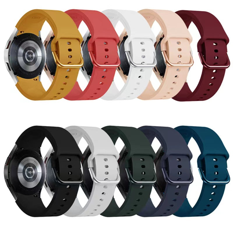 Original Silicone Band for Samsung Galaxy Watch 7 6 5 4 40mm/44mm 5Pro No Gap Bracelet Galaxy Watch 6/4 Classic 46mm 47mm Strap