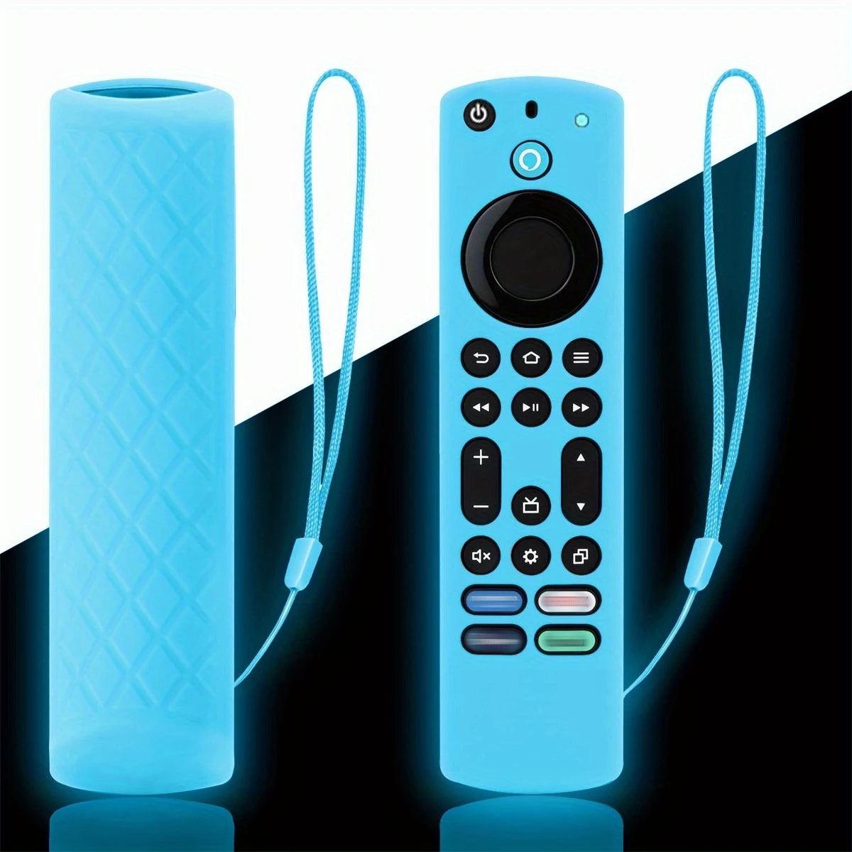 Silicone Remote Case Glow in The Dark for Firetv 4K Max (2nd)/Insignia/Pioneer/Omni (QLED) Series with Lanyard, Lightweight Ant